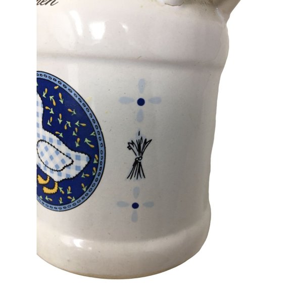 Vintage Ceramic Country Style Kitchen Utensil Holder says "Connie's Kitchen" - Picture 5 of 13